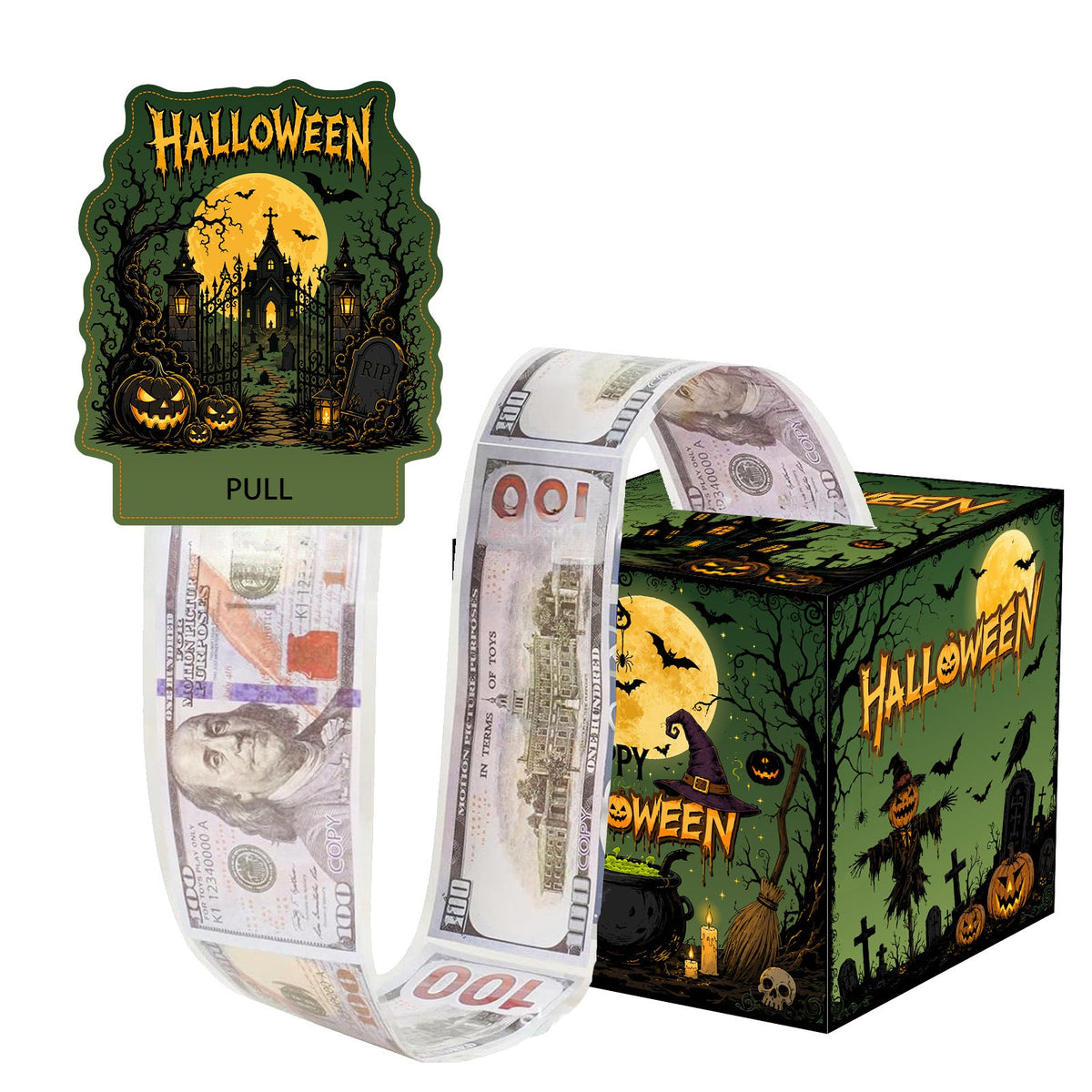 ๐ปTrick or Treat Pull Box โ Halloween Cash & Gift Surprise