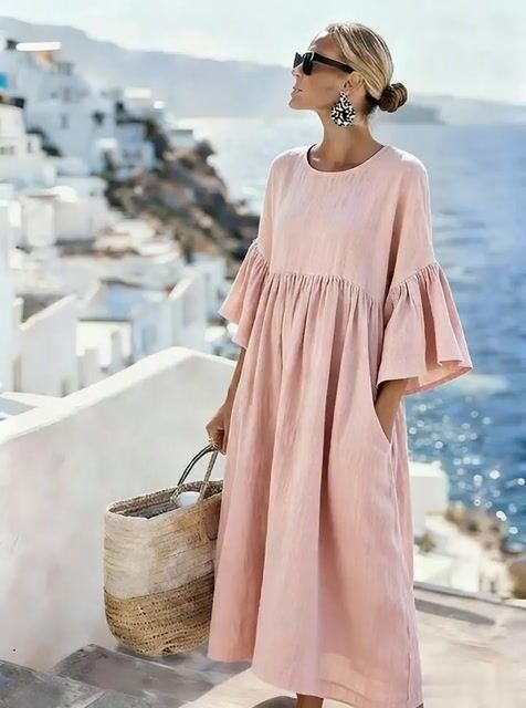 Women'S Casual Solid Color Dress