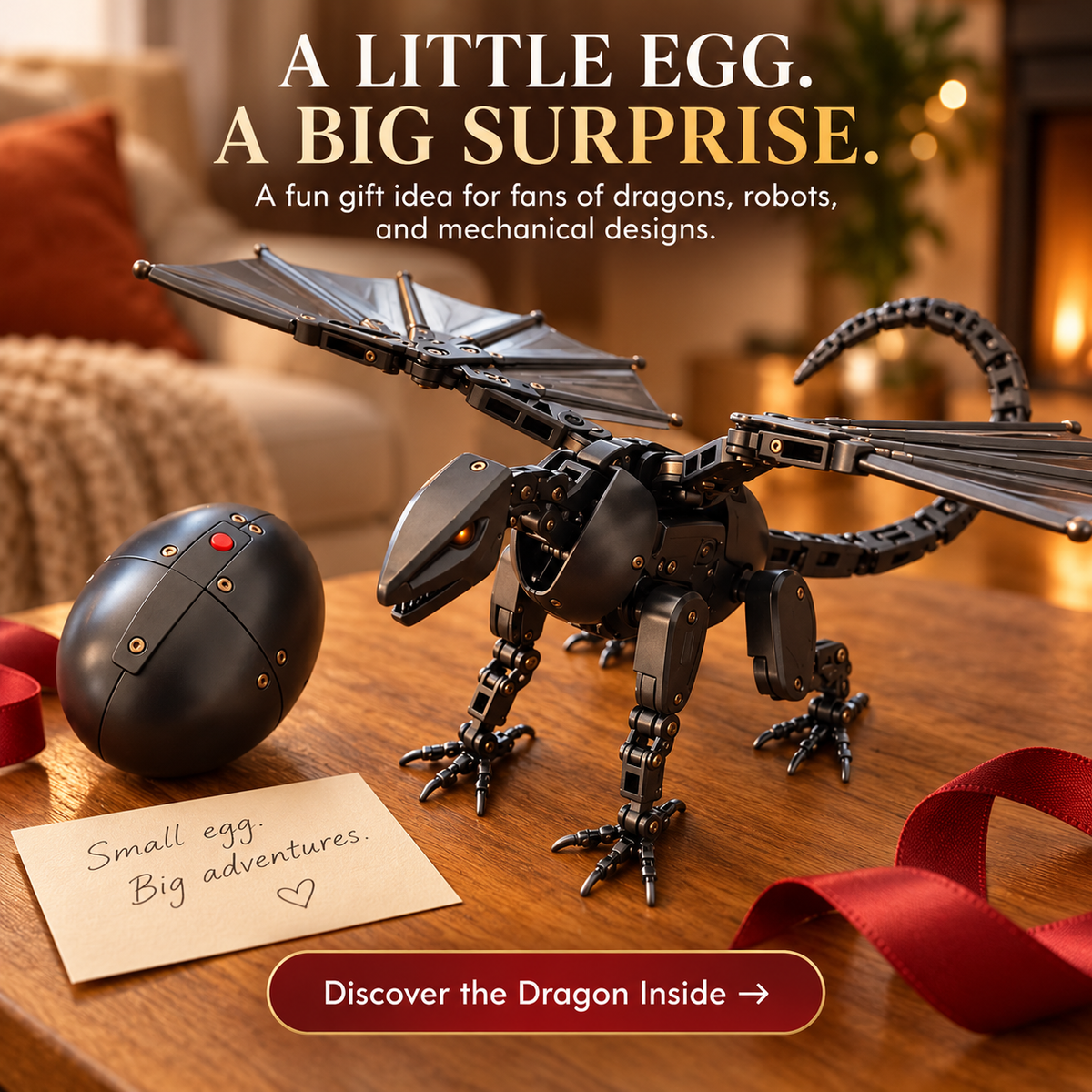 ⏳Last Day 50% OFF|🐉DragonMorph – Egg to Dragon Transforming Mechanical Toy🥚