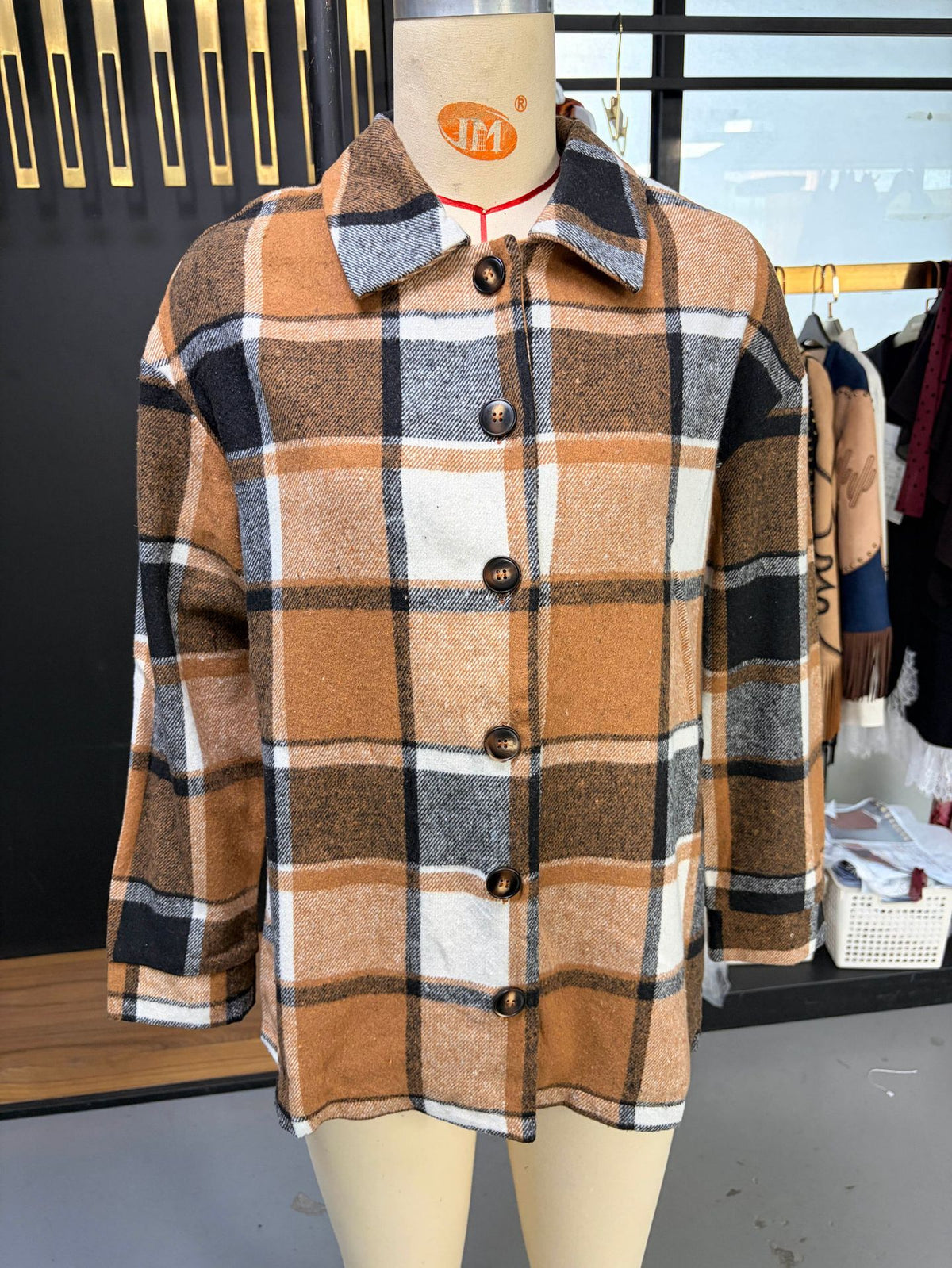 Women’s Vintage Plaid Shirt Jacket