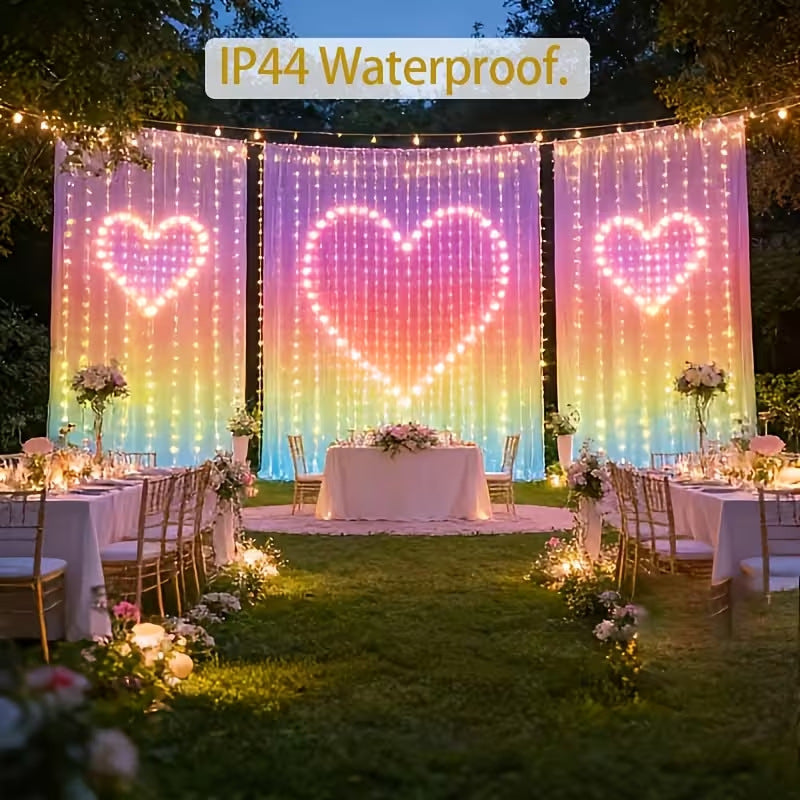 ✨ Smart RGB Pixel Curtain Lights – App-Controlled Animated Window & Holiday Display 1.6m×1.6m