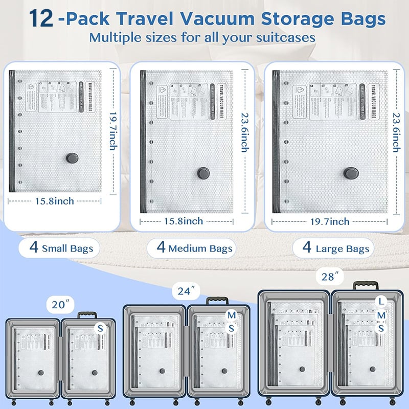 šLast day 49% OFF - Cordless Travel Vacuum Storage Compression Bag Set