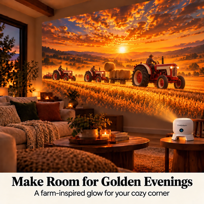 🚜🌾 Farm Adventure Projector – Bring the Tractor & Countryside Magic to Your Walls & Ceiling! ✨🌙