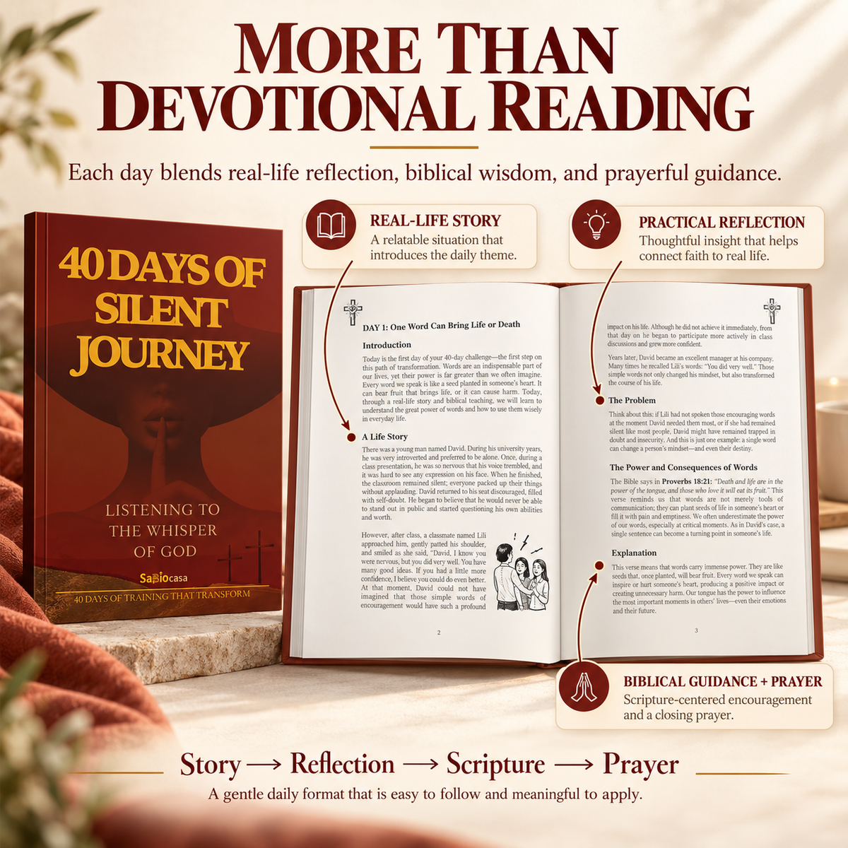 ✝️ 40-Day Christian Devotional Book – Daily Scripture, Prayer & Reflection for Spiritual Growth