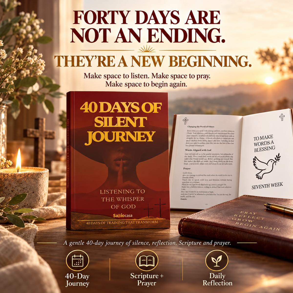 ✝️ 40-Day Christian Devotional Book – Daily Scripture, Prayer & Reflection for Spiritual Growth