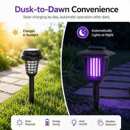 ☀️ Solar Mosquito Zapper | 2-in-1 Bug Killer & Yard Light 🦟