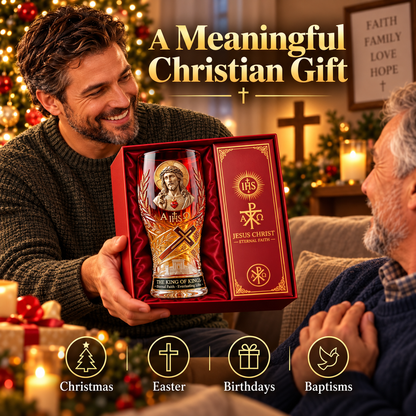 ✝️ King of Kings 16oz Christian Pint Glass – Faith-Inspired Gift