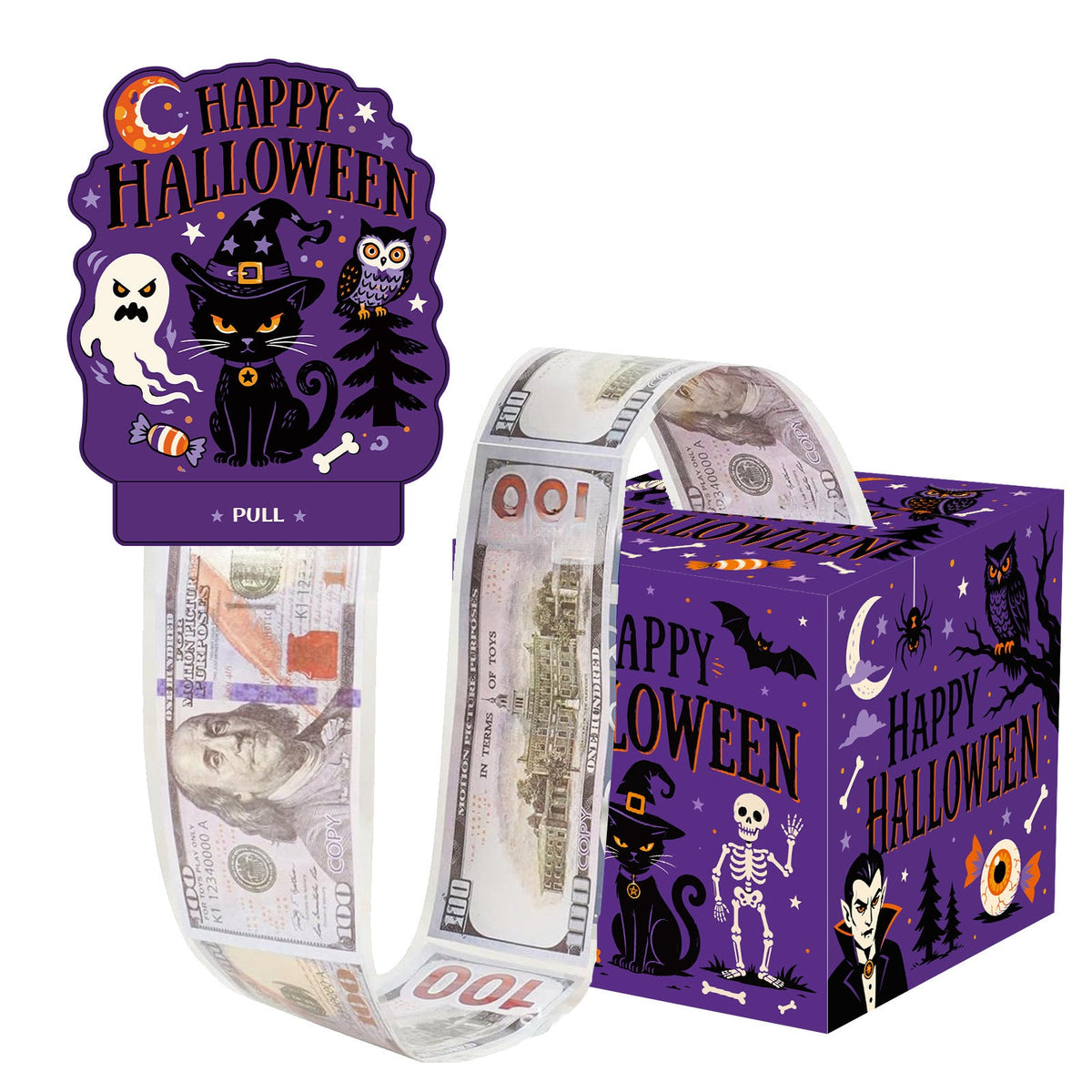👻Trick or Treat Pull Box – Halloween Cash & Gift Surprise