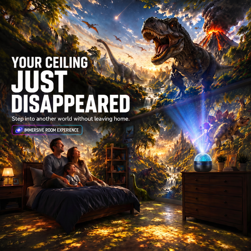 🌌 360° Galaxy Star Projector – Transform Your Room Into a Dreamy Universe ✨