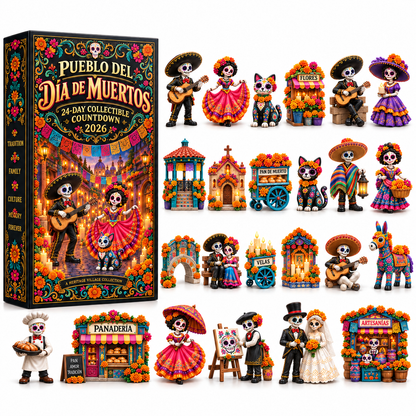 🕯️ 2026 Día de los Muertos Advent Calendar – 24 Miniature Village Collectibles