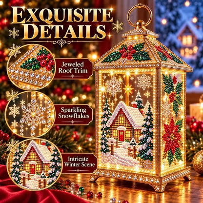 🎄 DIY Light-Up Christmas Diamond Art Lantern Kit – Create Your Own Magical Holiday Glow ✨