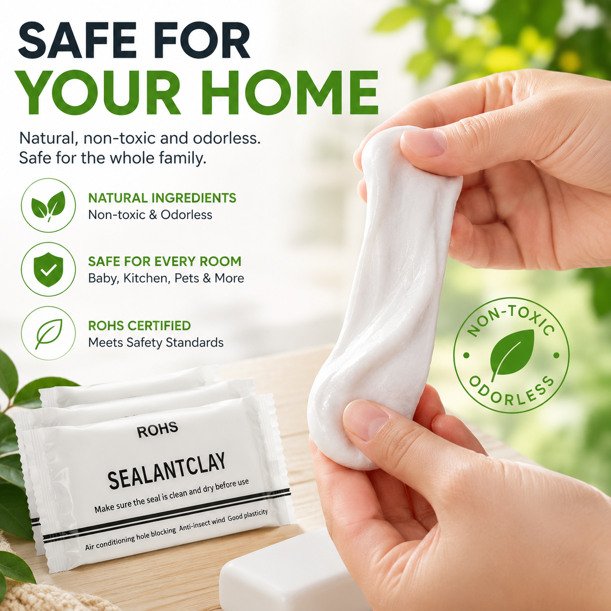 ⚡Sealant Clay – Waterproof, Anti-Insect, Wall Hole Filler, Easy to Apply