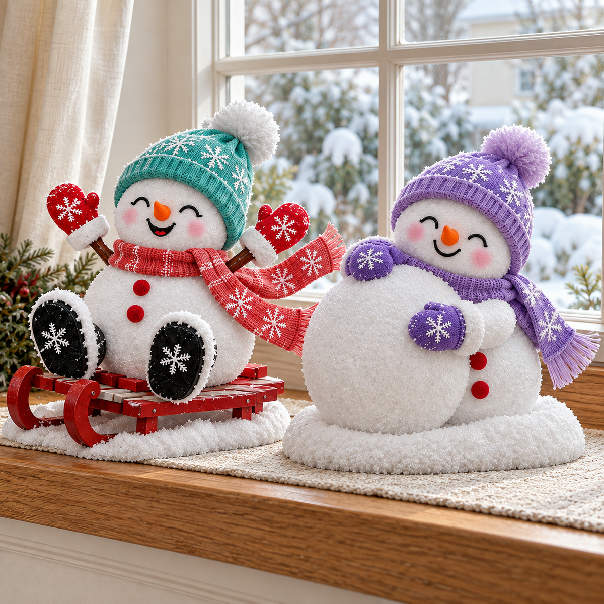 ☃️✨ Light-Up Christmas Snowman Decorations – 4 Adorable Styles to Brighten Your Holiday Garden! 🎄