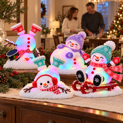 ☃️✨ Light-Up Christmas Snowman Decorations – 4 Adorable Styles to Brighten Your Holiday Garden! 🎄