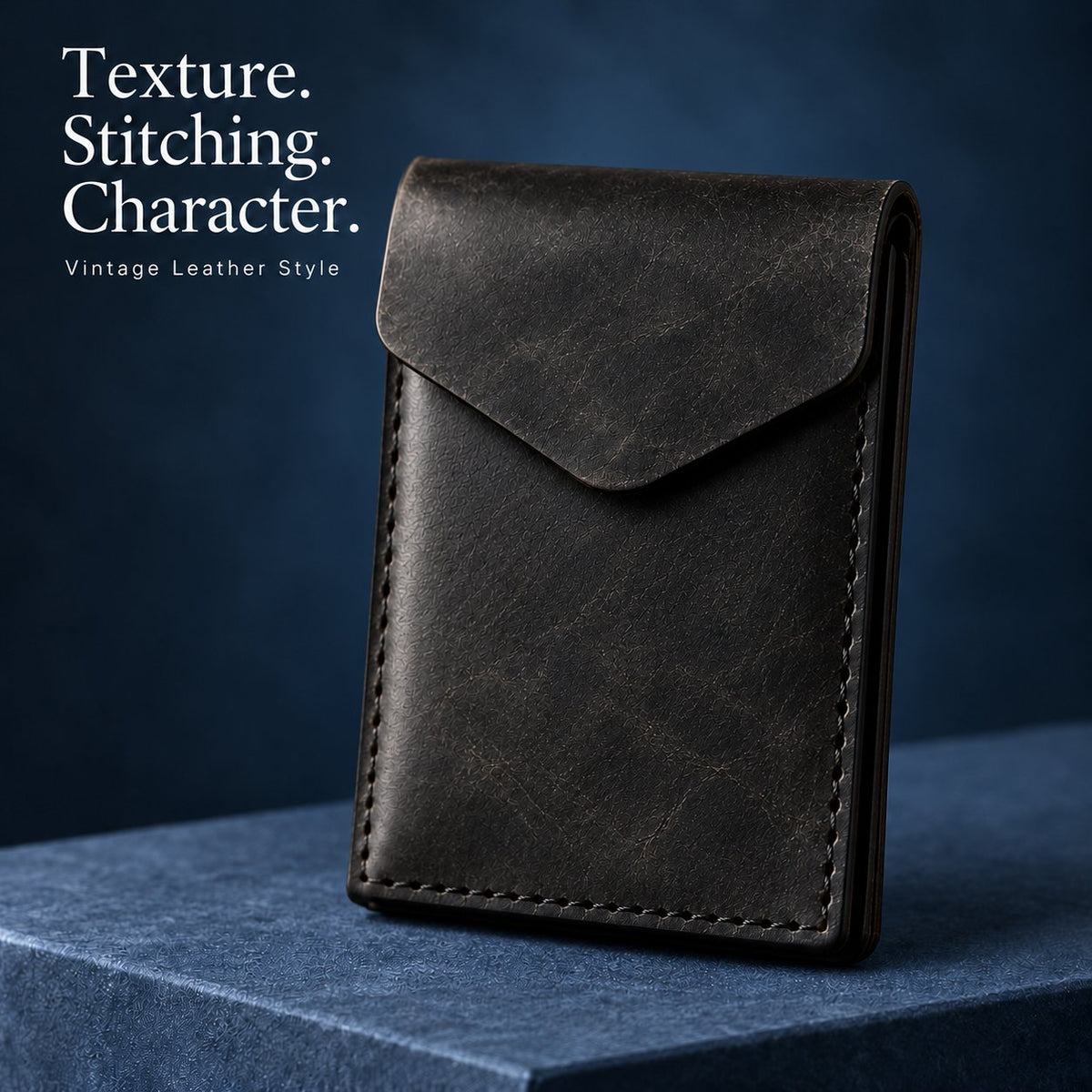 💳✨ Handmade Genuine Leather Wallet for Men – Slim Magnetic Card & Cash Holder