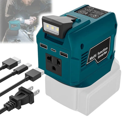 🔋🔥250W Portable Power Inverter – Turn 18V–21V Tool Batteries Into 220V AC Power