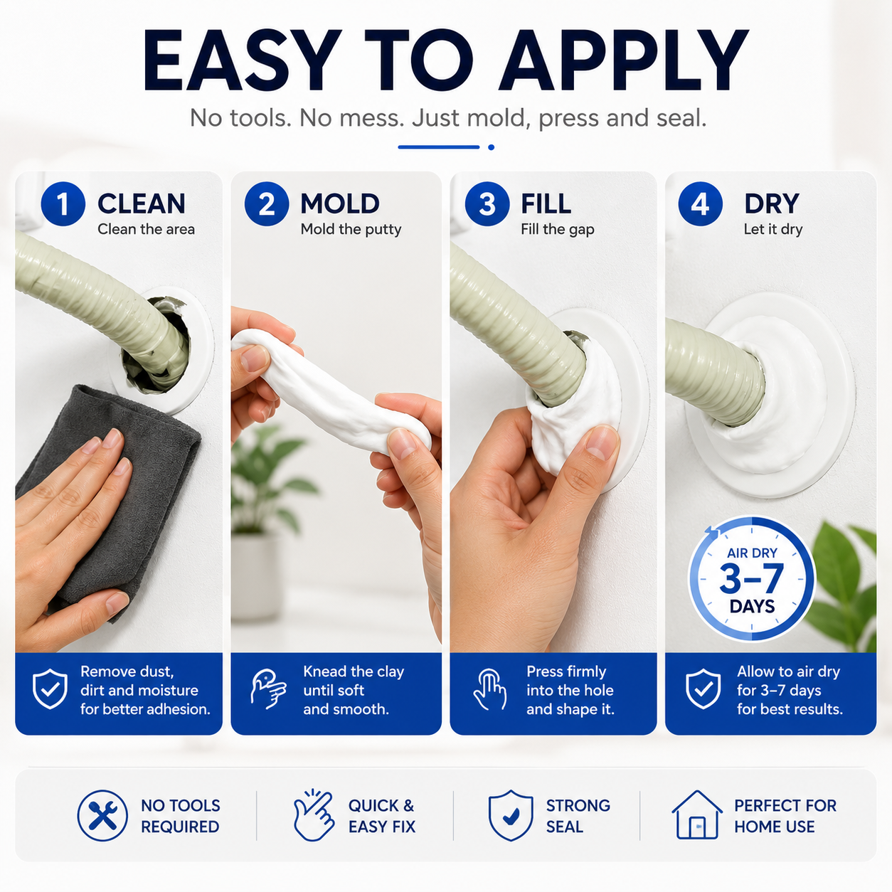 ⚡Sealant Clay – Waterproof, Anti-Insect, Wall Hole Filler, Easy to Apply
