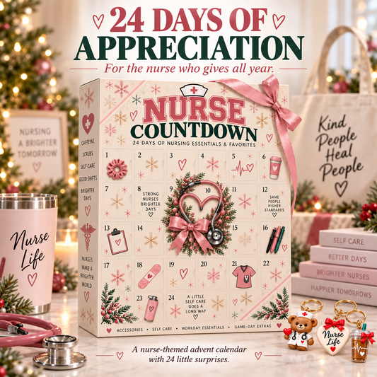 ❤️24-Day Nurse Appreciation Advent Calendar – 24 Nurse-Themed Keychains
