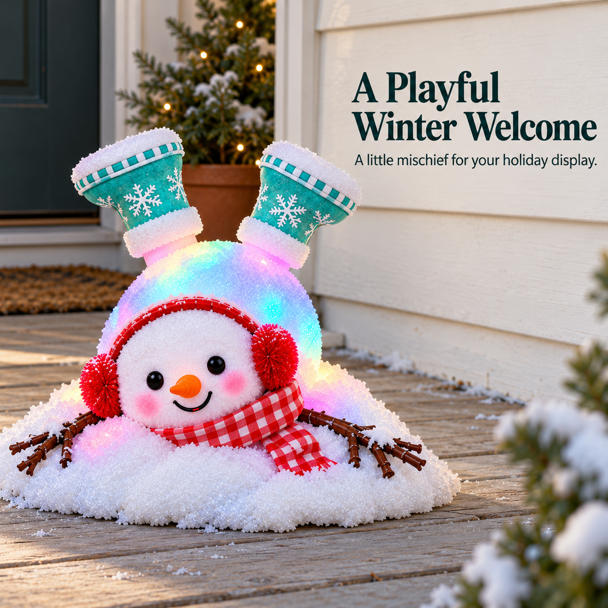 ☃️✨ Light-Up Christmas Snowman Decorations – 4 Adorable Styles to Brighten Your Holiday Garden! 🎄