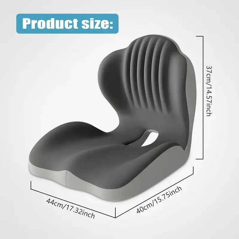 Hot Sale🔥Ergonomic Memory Foam Seat Cushion with Lumbar & Back Support, Relieves Back Pain, Reduces Pressure