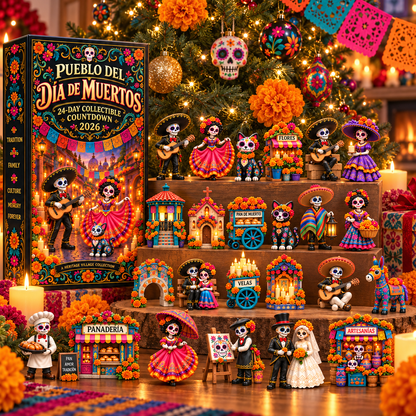 🕯️ 2026 Día de los Muertos Advent Calendar – 24 Miniature Village Collectibles