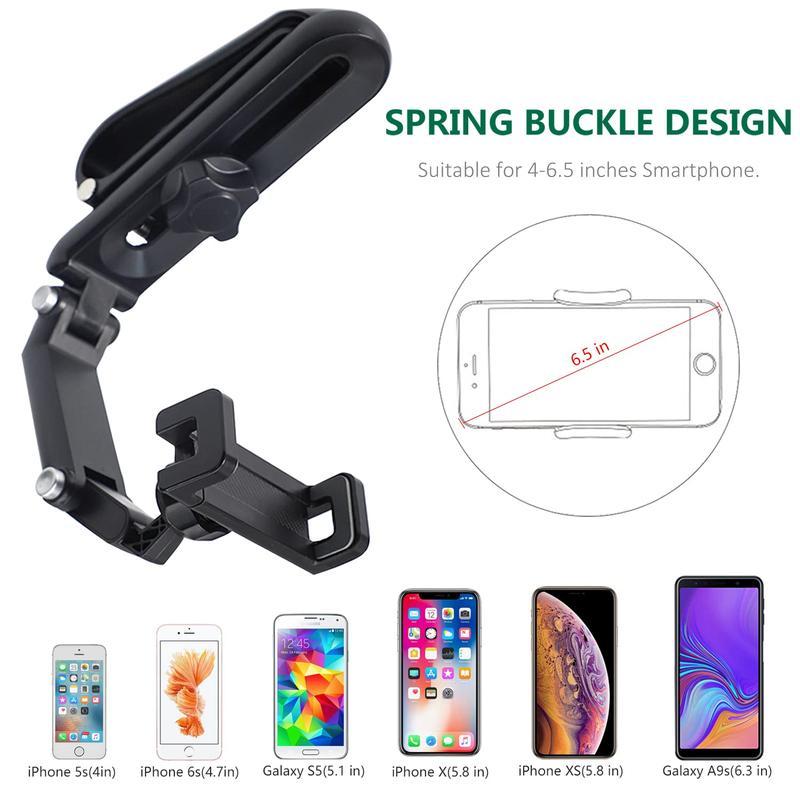 🚗📱 1080° Rotating Car Sun Visor Phone Holder – Adjustable Hands-Free Phone Mount ✨