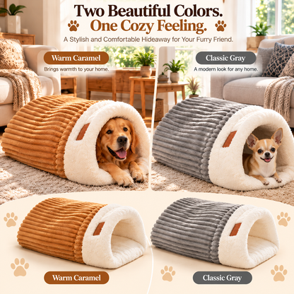 🐾☁️ Cozy Cave Dog Bed – A Soft & Snuggly Hideaway for Your Furry Friend! 🐶❤️