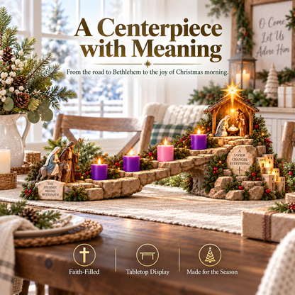 ✝️ Journey to Bethlehem – 4-Week Light-Up Nativity Advent Countdown