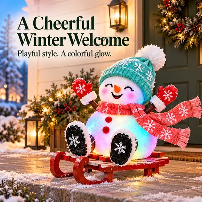 ☃️✨ Light-Up Christmas Snowman Decorations – 4 Adorable Styles to Brighten Your Holiday Garden! 🎄