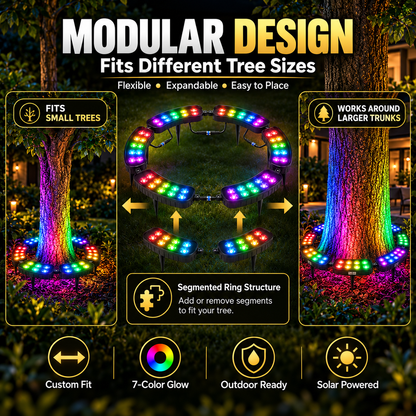 🏳️‍🌈 One Tree. Endless Colors. – Solar RGB Landscape Ring Light