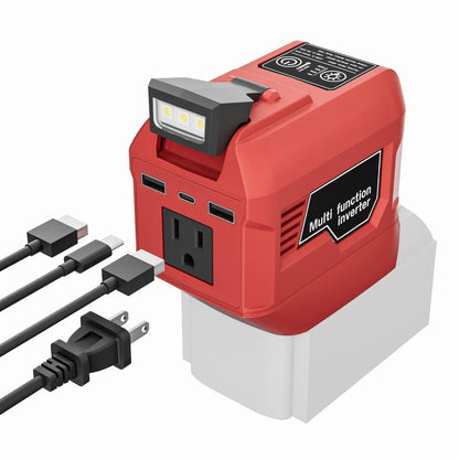 🔋🔥250W Portable Power Inverter – Turn 18V–21V Tool Batteries Into 220V AC Power