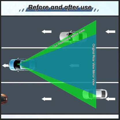 🚗 Wide Angle Rear View Mirror – 12' Anti-Glare Panoramic Clip-On Car Mirror