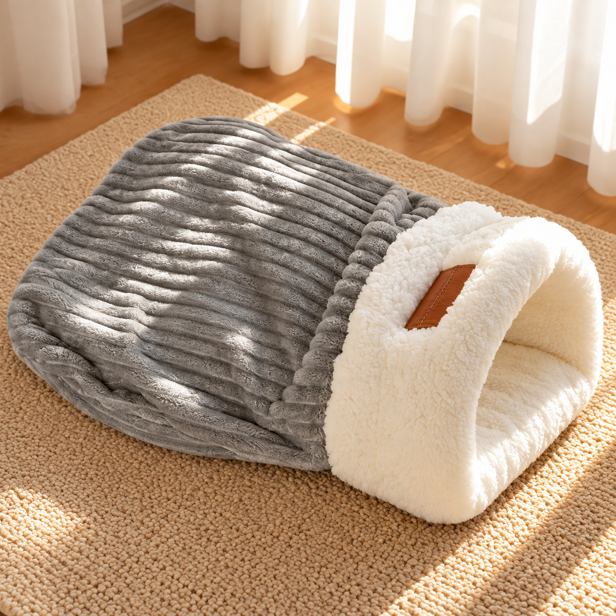 🐾☁️ Cozy Cave Dog Bed – A Soft & Snuggly Hideaway for Your Furry Friend! 🐶❤️