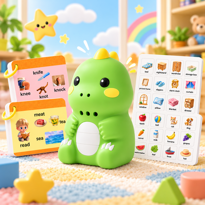🦕 Talking Dino – Screen-Free Interactive Learning Toy | 600+ Words & 130 Stickers ✨