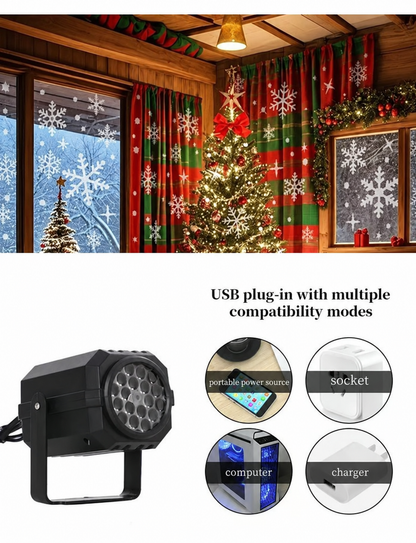 🎄🌟 Magical Christmas LED Projector – 16 Stunning Patterns to Light Up Your Holidays! ✨🎅