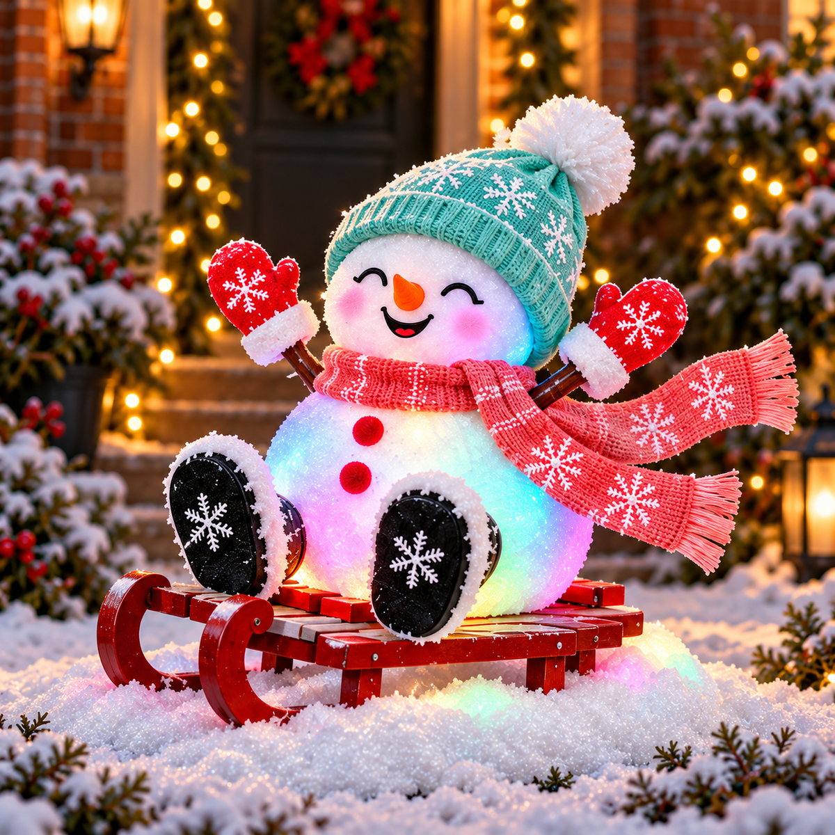 ☃️✨ Light-Up Christmas Snowman Decorations – 4 Adorable Styles to Brighten Your Holiday Garden! 🎄