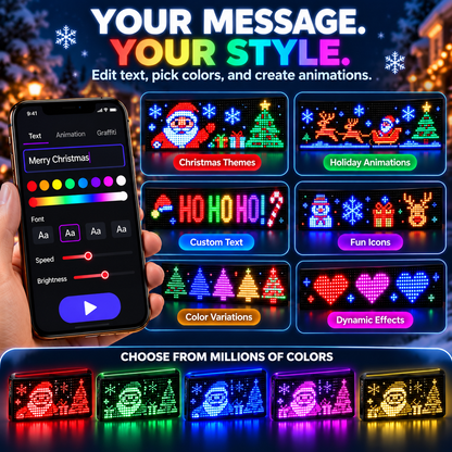 🔥 Custom LED Car Display – Text, Colors & Dynamic Animations