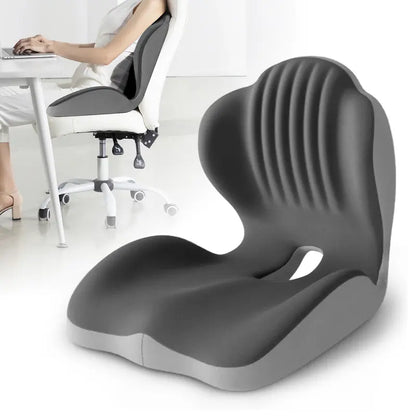 Hot Sale🔥Ergonomic Memory Foam Seat Cushion with Lumbar & Back Support, Relieves Back Pain, Reduces Pressure