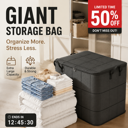 🔥 50% OFF! Giant Foldable Storage Bag – Store More, Worry Less! 📦