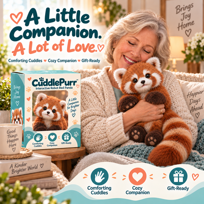 🐾🧸 CuddlePurr™ Red Panda Interactive Plush Toy – Cute Companion Stuffed Animal for Kids