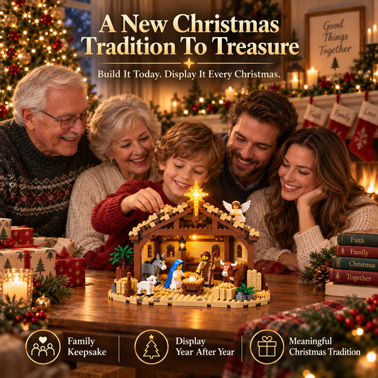 ✝️Build The Christmas Story – Nativity Scene Building Block Set