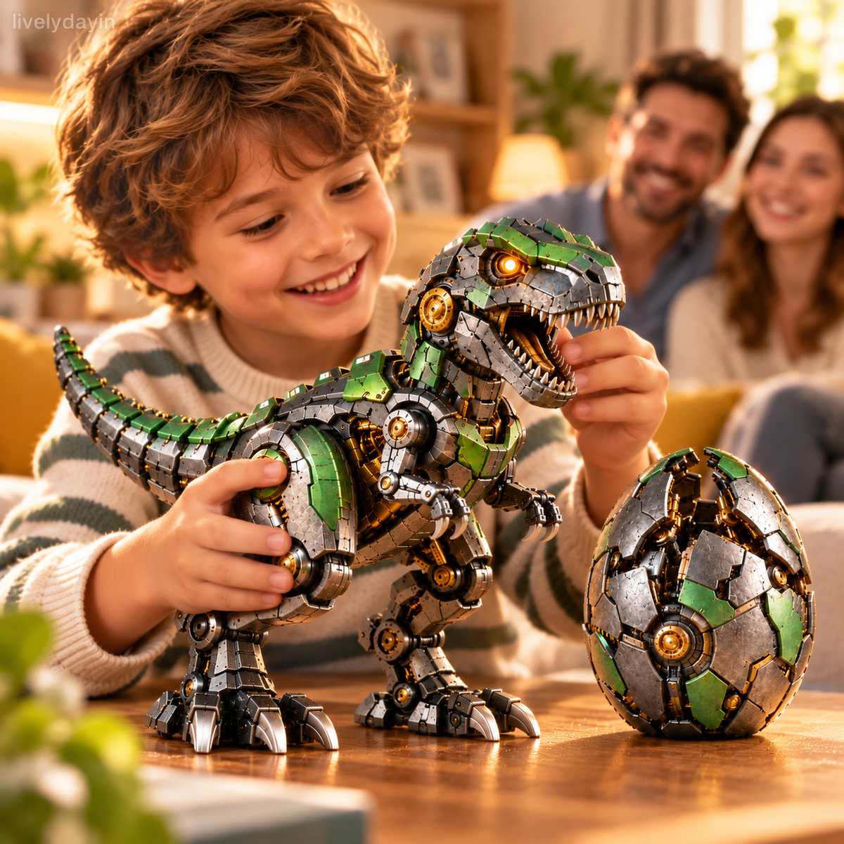 🦖 Mechanical T-Rex Egg – Transforming Dinosaur Toy with Movable Parts 🥚