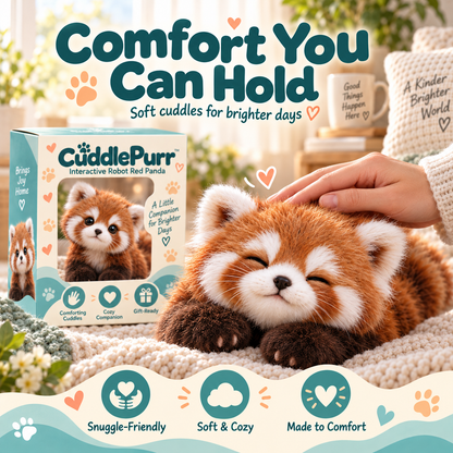 🐾🧸 CuddlePurr™ Red Panda Interactive Plush Toy – Cute Companion Stuffed Animal for Kids