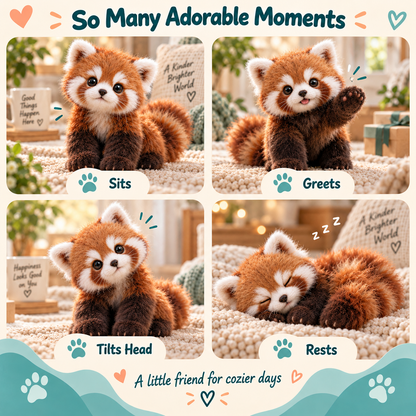 🐾🧸 CuddlePurr™ Red Panda Interactive Plush Toy – Cute Companion Stuffed Animal for Kids