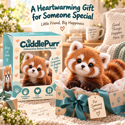 🐾🧸 CuddlePurr™ Red Panda Interactive Plush Toy – Cute Companion Stuffed Animal for Kids