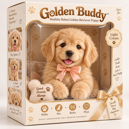 ⏰49 OFF TODAY🎁 Realistic Robotic Golden Retriever Puppy – The Adorable Christmas Surprise 🐶✨
