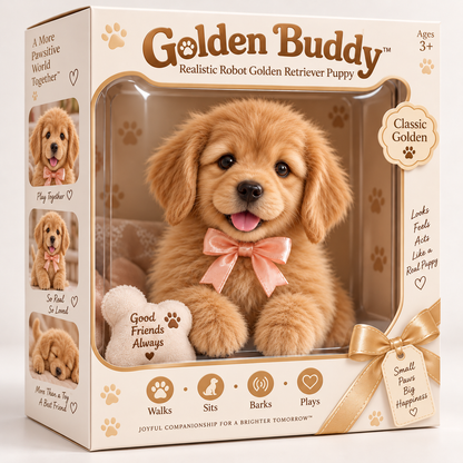 ⏰49 OFF TODAY🎁 Realistic Robotic Golden Retriever Puppy – The Adorable Christmas Surprise 🐶✨