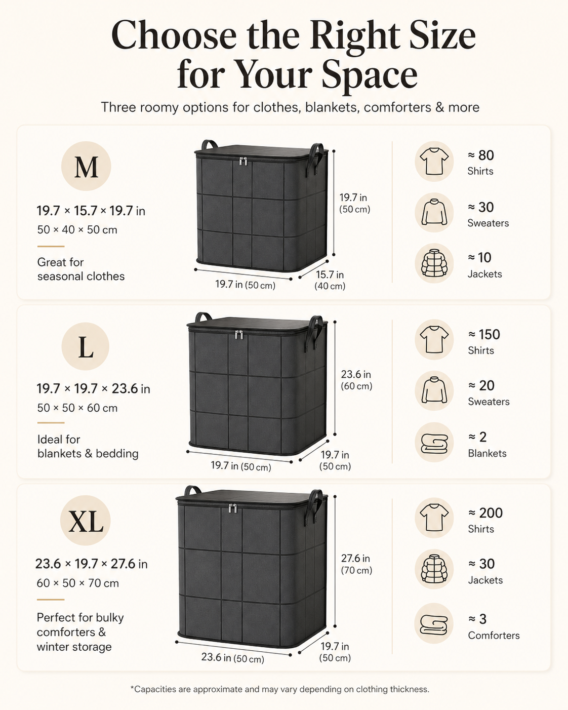 ✨Large-Capacity Zippered Storage Bag – Declutter Bedding, Clothes & More
