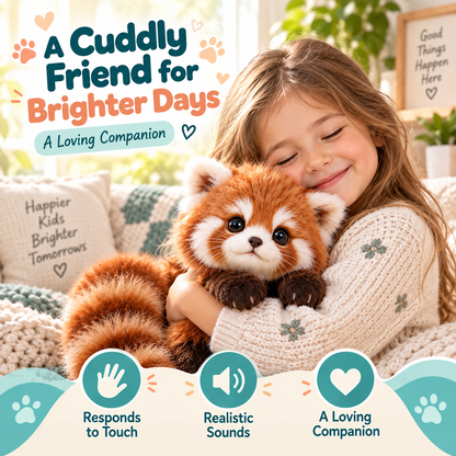 🐾🧸 CuddlePurr™ Red Panda Interactive Plush Toy – Cute Companion Stuffed Animal for Kids