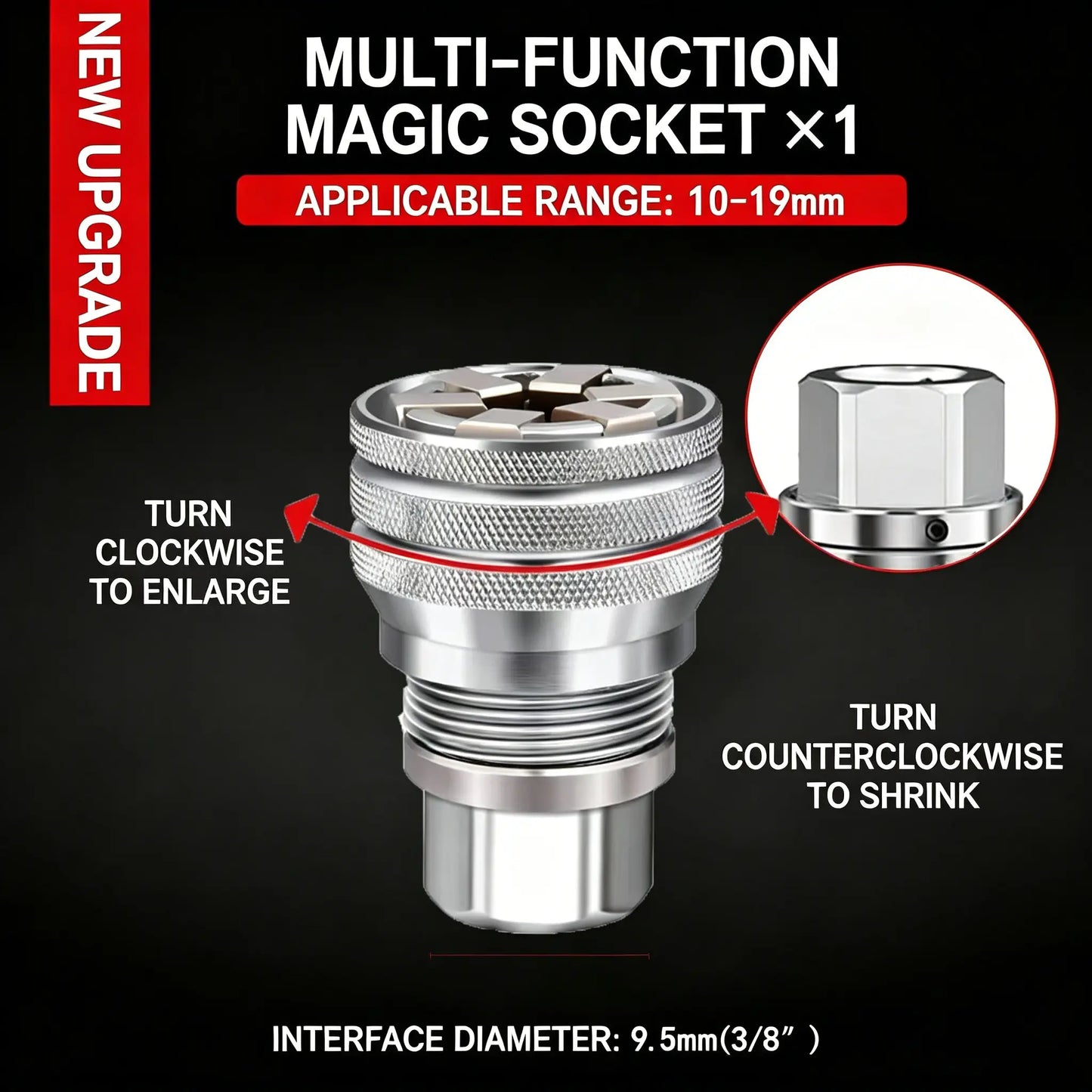 🔧 Multi-Use Socket Wrench, Durable Repair Tool for Home & Auto Maintenancedeal Father's Day Gift